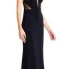 Adrianna Papell - AP1E203020 Sheer Cutouts Open Back Evening Gown