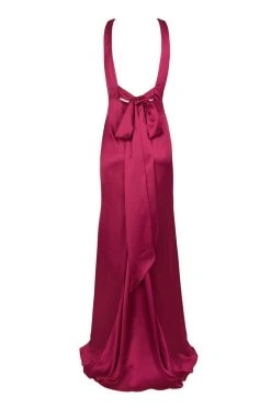 Formal Gowns Adrianna Papell - AP1E203395 Sleek Plunging V-neck Trumpet Dress