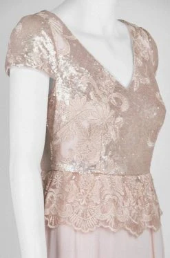 Adrianna Papell - AP1E203408 Embroidered And Sequined Chiffon Dress Formal Gowns