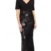 Adrianna Papell - AP1E205644 Crisscross V-Neck Sequined Crepe Dress Formal Gowns 1 Adrianna Papell - AP1E205644 Crisscross V-Neck Sequined Crepe Dress Formal Gowns
