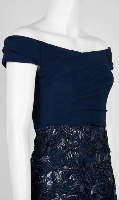 Adrianna Papell - AP1E205705 Off Shoulder Embroidered Soutache Dress