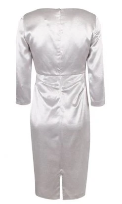 Plus Size Dresses Adrianna Papell - AP1E205746 V Neck Satin Fitted Dress 12 Plus Size Dresses Adrianna Papell - AP1E205746 V Neck Satin Fitted Dress