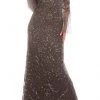 Adrianna Papell - AP1E206204 V Neck Embellished Evening Gown Formal Gowns
