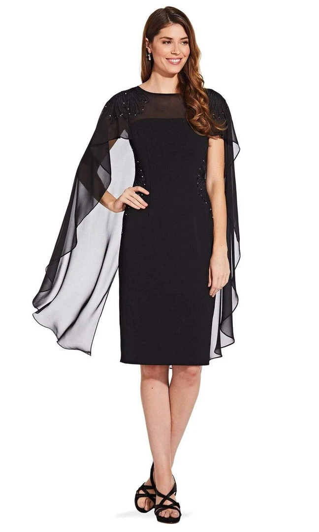 Cocktail Dresses Adrianna Papell - AP1E206417 Knee Length Beaded Soutache Dress 3 Cocktail Dresses Adrianna Papell - AP1E206417 Knee Length Beaded Soutache Dress