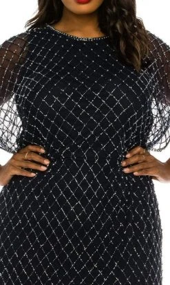 Cocktail Dresses Adrianna Papell - AP1E206467W Beaded Jewel Short Sleeves Dress 9 Cocktail Dresses Adrianna Papell - AP1E206467W Beaded Jewel Short Sleeves Dress