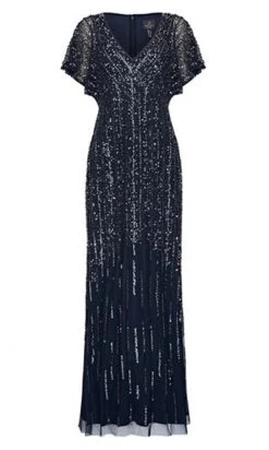 Adrianna Papell - AP1E206494 Embellished V Neck Sheath Dress Formal Gowns 16 Adrianna Papell - AP1E206494 Embellished V Neck Sheath Dress Formal Gowns