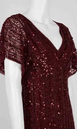 Adrianna Papell - AP1E206494 Embellished V Neck Sheath Dress Formal Gowns 17 Adrianna Papell - AP1E206494 Embellished V Neck Sheath Dress Formal Gowns