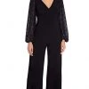 Adrianna Papell - AP1E206642 Sequined Bishop Sleeve Jumpsuit Plus Size Dresses