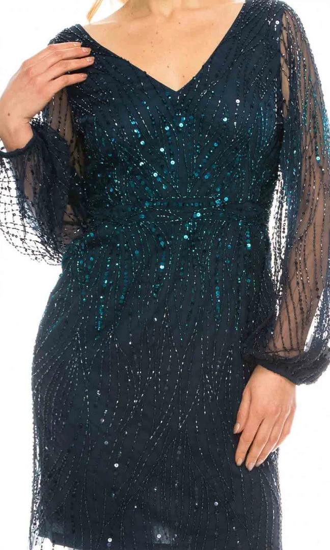 Adrianna Papell - AP1E206864 Beaded Cocktail Dress 6 Adrianna Papell - AP1E206864 Beaded Cocktail Dress