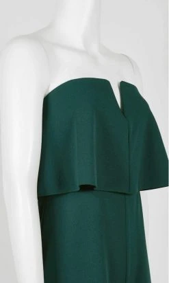 Plus Size Dresses Adrianna Papell - AP1E206916 Strapless Flounce Bodice Crepe Jumpsuit