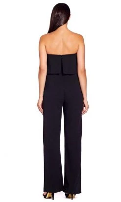 Plus Size Dresses Adrianna Papell - AP1E206916 Strapless Flounce Bodice Crepe Jumpsuit