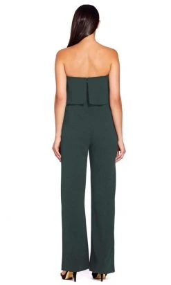 Plus Size Dresses Adrianna Papell - AP1E206916 Strapless Flounce Bodice Crepe Jumpsuit