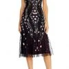 Plus Size Dresses Adrianna Papell - AP1E206950 Sequined Neck Sheath Dress