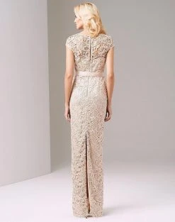 Adrianna Papell - Bateau Neckline Lace Evening Dress 81883990 Formal Gowns