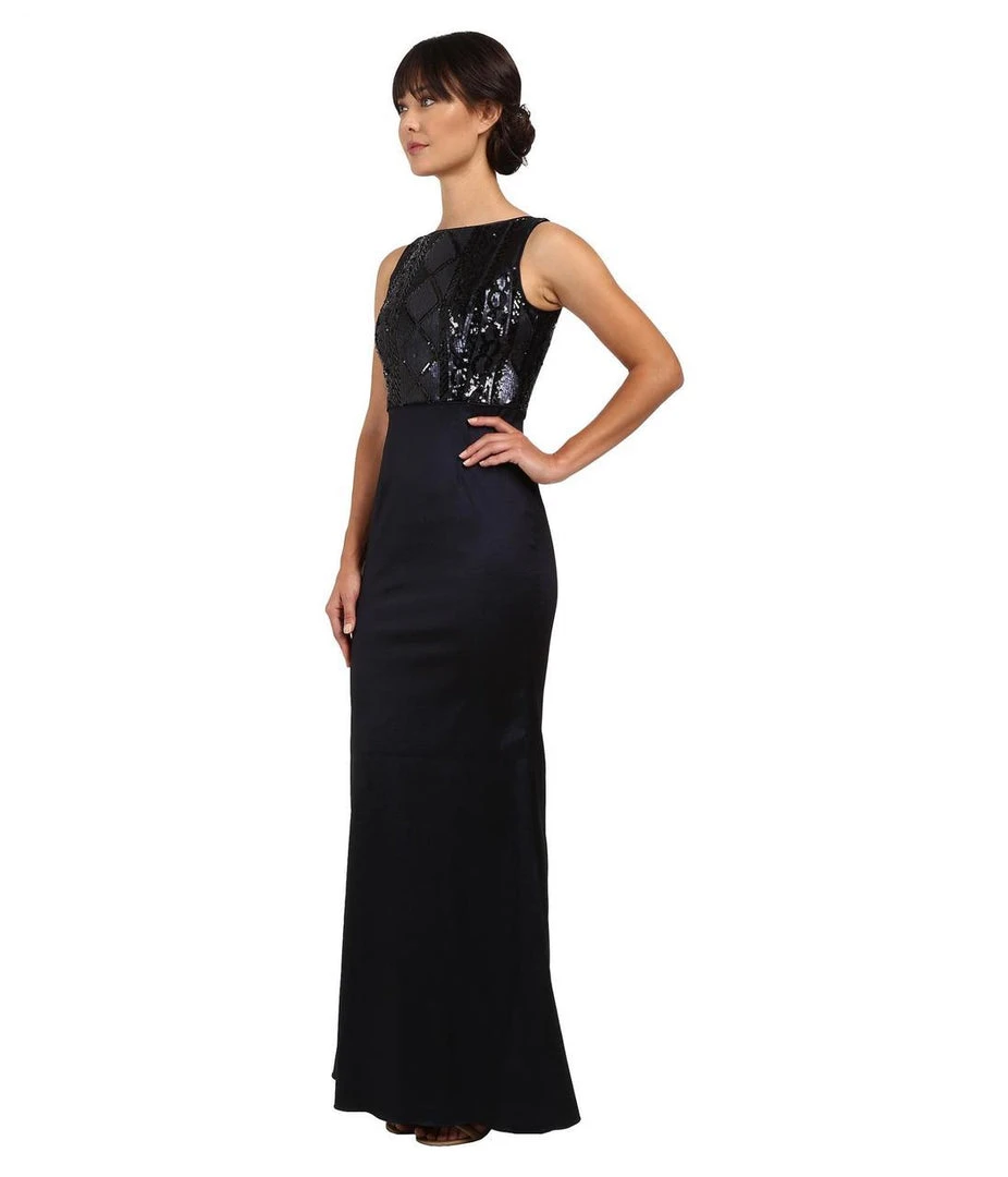 Formal Gowns Adrianna Papell - Bateau Neckline Sequined Long Dress AP1E200234 5 Formal Gowns Adrianna Papell - Bateau Neckline Sequined Long Dress AP1E200234
