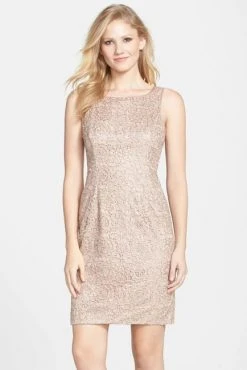 Adrianna Papell - Crochet Lace Short Dress 41889110