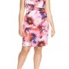 Adrianna Papell - Floral Print V-Neck Dress 11252351