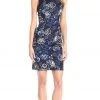 Adrianna Papell - Floral Printed Sleeveless Short Dress 16PD12240 - 1 Pc Navy Multi In Size 6 Available Cocktail Dresses