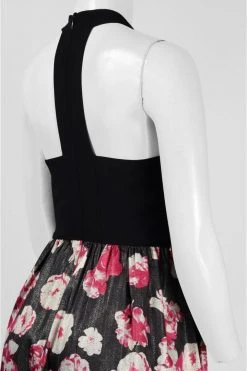 Adrianna Papell - Halter Floral Print Long Dress AP1E200109 Formal Gowns 7 Adrianna Papell - Halter Floral Print Long Dress AP1E200109 Formal Gowns