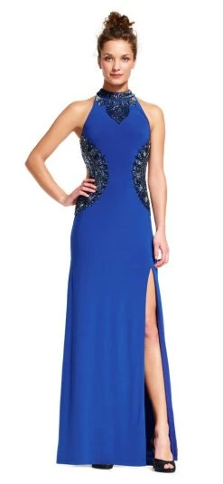 Adrianna Papell - Halter Neck Sheath Dress AP1E200688 Formal Gowns