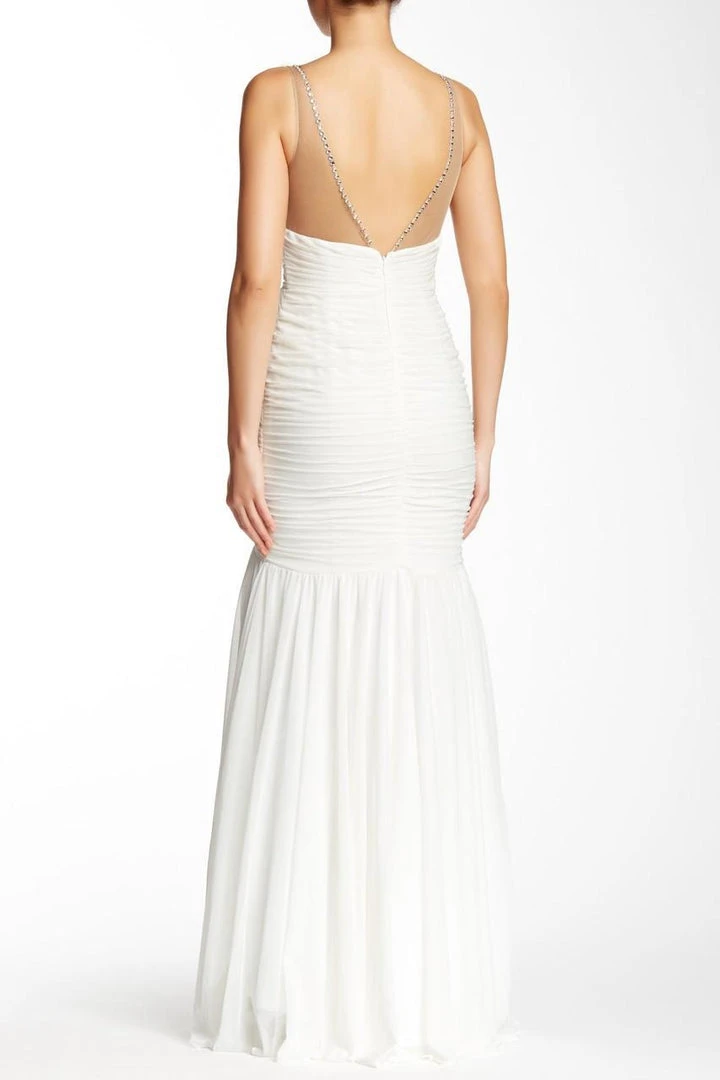 Adrianna Papell - Jersey Mesh Long Dress 91889300 4 Adrianna Papell - Jersey Mesh Long Dress 91889300