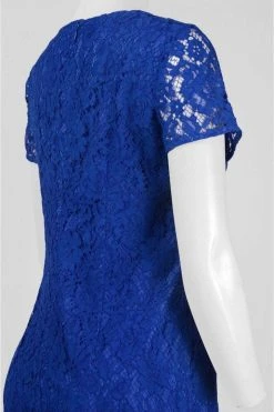 Adrianna Papell - Lace Bateau Neck Sheath Dress 13263430