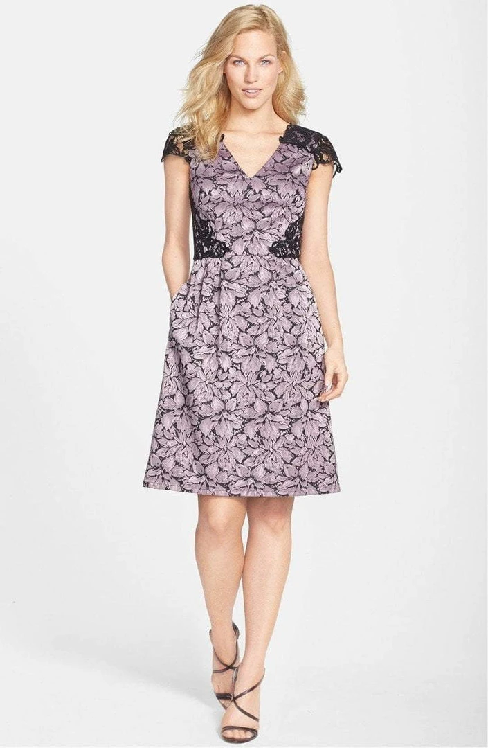 Adrianna Papell - Lace Cap Sleeve Dress 15238790 Cocktail Dresses 3 Adrianna Papell - Lace Cap Sleeve Dress 15238790 Cocktail Dresses