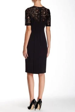 Adrianna Papell - Lace Illusion Jewel Neck Stretch Dress 16260650 Cocktail Dresses