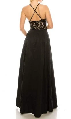 Adrianna Papell - MN2E200991 Two-Piece Halter Dress Formal Gowns