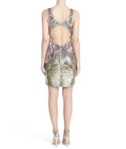 Cocktail Dresses Adrianna Papell - Multi-Color Sequined Short Dress 41921970