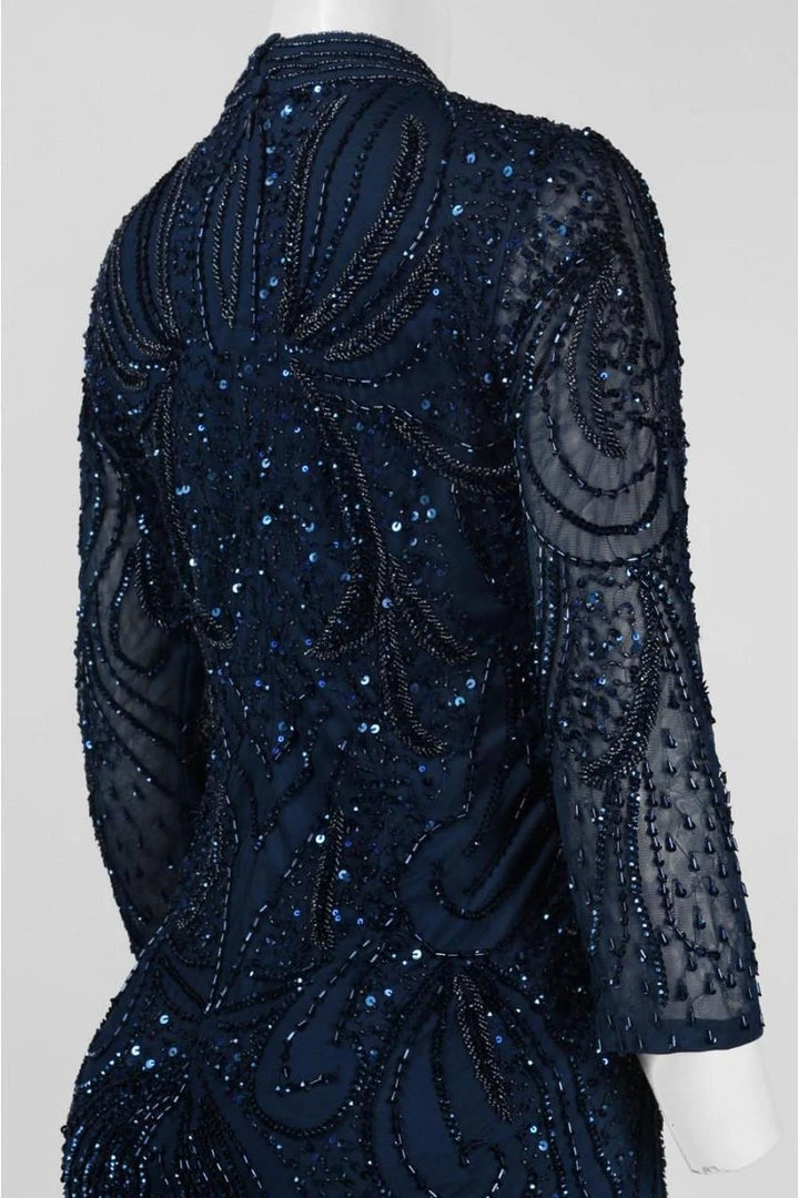 Formal Gowns Adrianna Papell - Quarter Length Sleeves Long Dress AP1E200282 5 Formal Gowns Adrianna Papell - Quarter Length Sleeves Long Dress AP1E200282