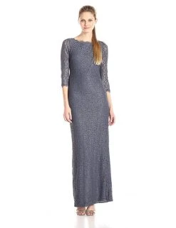 Formal Gowns Adrianna Papell - Quarter Sleeve Lace Dress 91880500
