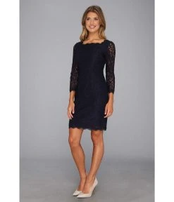 Adrianna Papell - Short Evening Lace Dress 61864780 Cocktail Dresses