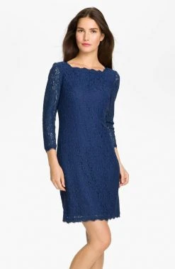 Adrianna Papell - Short Evening Lace Dress 61864780 Cocktail Dresses