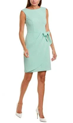 Adrianna Papell - Sleeveless Sheath Cocktail Dress AP1D104031 - 1 Pc Spring Green In Size 4 Available Cocktail Dresses