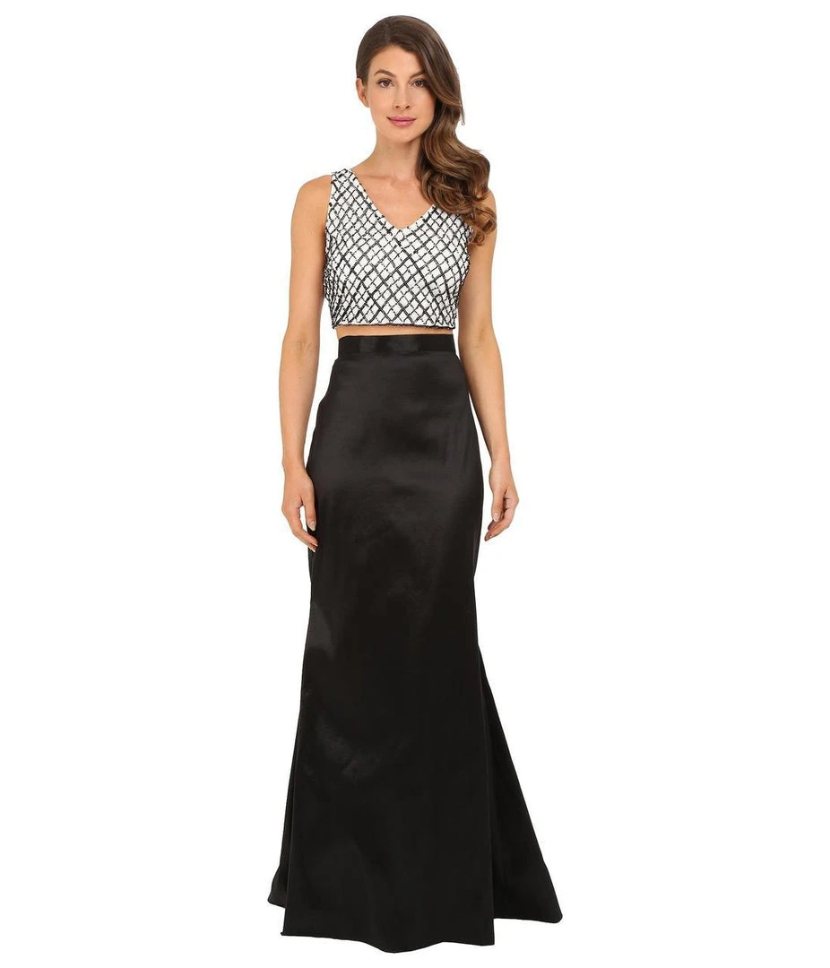 Adrianna Papell - Two-Piece V-Neck Dress 91921660 Formal Gowns 3 Adrianna Papell - Two-Piece V-Neck Dress 91921660 Formal Gowns