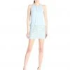 Aidan Mattox 151A12820 Lace Halter Neck Blouson Mini Dress - 1 Pc Light Blue In Size 6 Available Cocktail Dresses