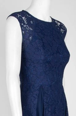 Aidan Mattox - 151A12840 Sheer Cap Sleeve Lace Godet A-Line Dress Formal Gowns
