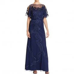 Aidan Mattox - 54471950 Embellished Illusion Bateau A-line Dress Formal Gowns
