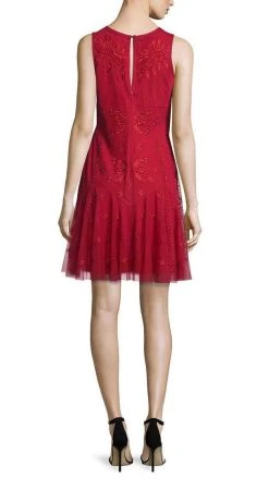 Cocktail Dresses Aidan Mattox - 54473380 Embroidered Mesh Sleeveless Drop Waist Short Dress - 1 Pc Garnet In Sizes 8 Available 7 Cocktail Dresses Aidan Mattox - 54473380 Embroidered Mesh Sleeveless Drop Waist Short Dress - 1 Pc Garnet In Sizes 8 Available