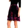 Aidan Mattox - Aidan By MN1E201321 Floral Print Velvet Dress Cocktail Dresses
