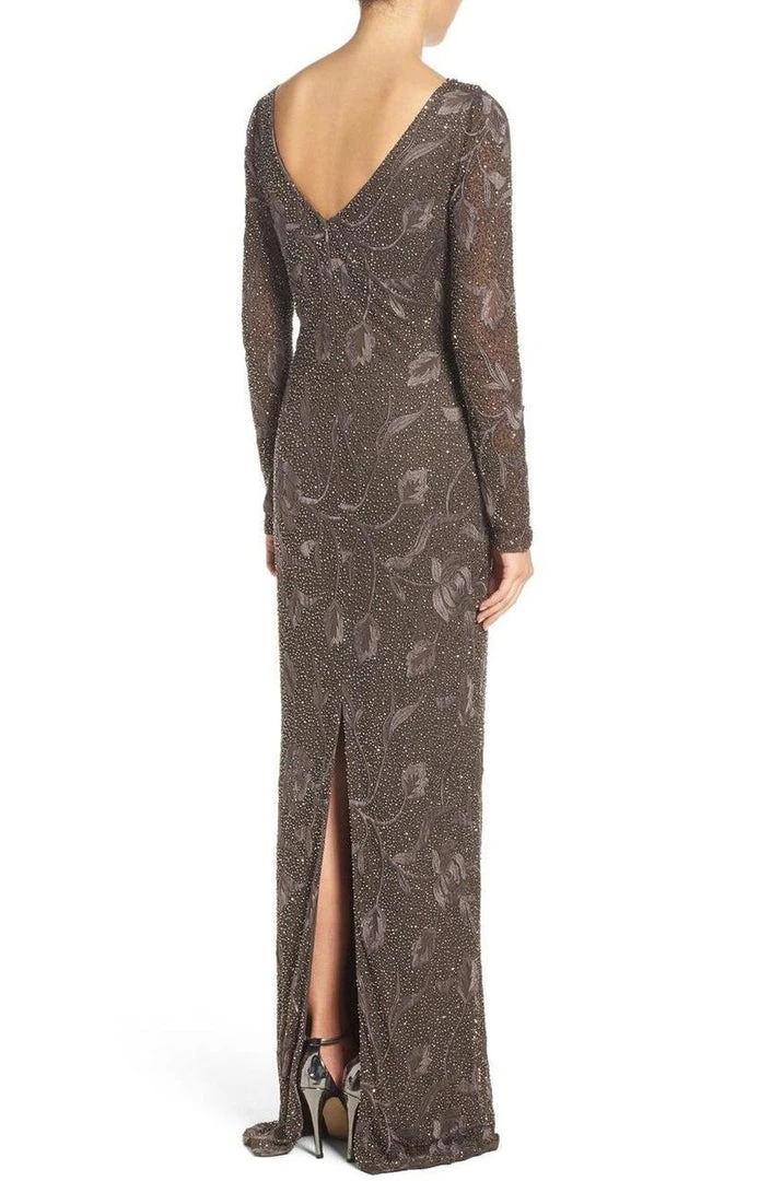 Aidan Mattox - Beaded And Embroidered Mesh Long Dress MD1E200365 Formal Gowns 4 Aidan Mattox - Beaded And Embroidered Mesh Long Dress MD1E200365 Formal Gowns