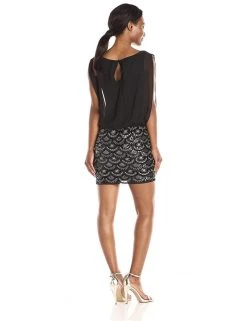 Aidan Mattox - Embellished Bateau Neck Dress 151A11300 Cocktail Dresses 5 Aidan Mattox - Embellished Bateau Neck Dress 151A11300 Cocktail Dresses