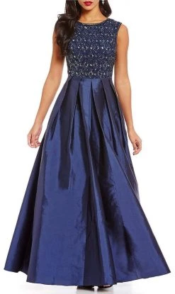 Aidan Mattox - Embellished Bateau Neckline Long Dress 54471390 Formal Gowns