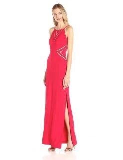 Aidan Mattox - Halter Neck Crepe Dress 54469750 Formal Gowns