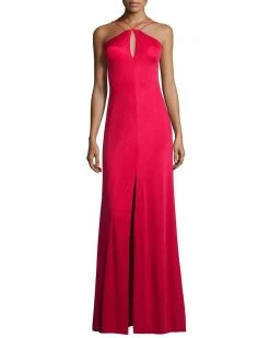 Formal Gowns Aidan Mattox - Halter Neck Jersey Dress 54470480