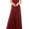 Aidan Mattox - High Neck Lace Formal Dress 54473060 - 1 Pc Crimson In Size 14 Available Formal Gowns