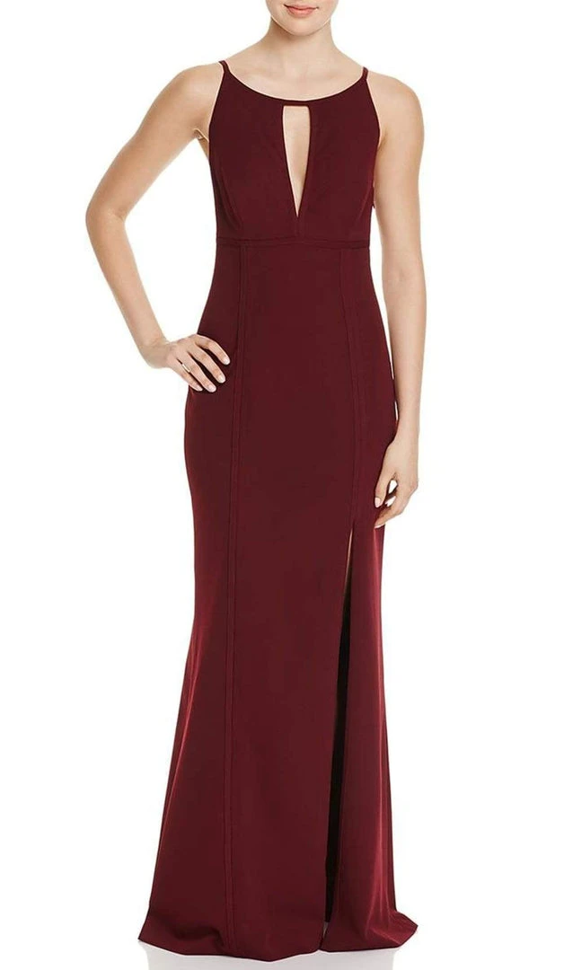 Formal Gowns Aidan Mattox - MD1E200798 Scoop Keyhole Crepe Dress 3 Formal Gowns Aidan Mattox - MD1E200798 Scoop Keyhole Crepe Dress