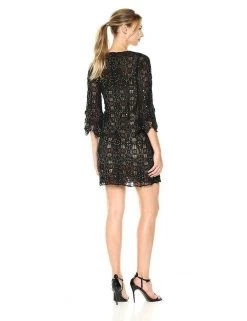 Cocktail Dresses Aidan Mattox - MD1E201068 Jewel Neck Lace Cocktail Dress