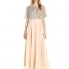 Aidan Mattox - MD1E201185 Embellished Caped Scoop Neck A-Line Gown 1 Aidan Mattox - MD1E201185 Embellished Caped Scoop Neck A-Line Gown